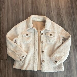Chelsea & Violet Cream Sherpa Jacket